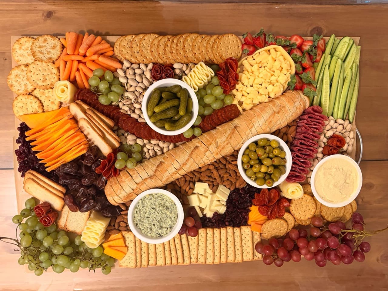 Signature grazing board viewed from above