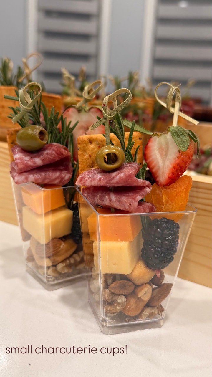 Individual charcuterie cups