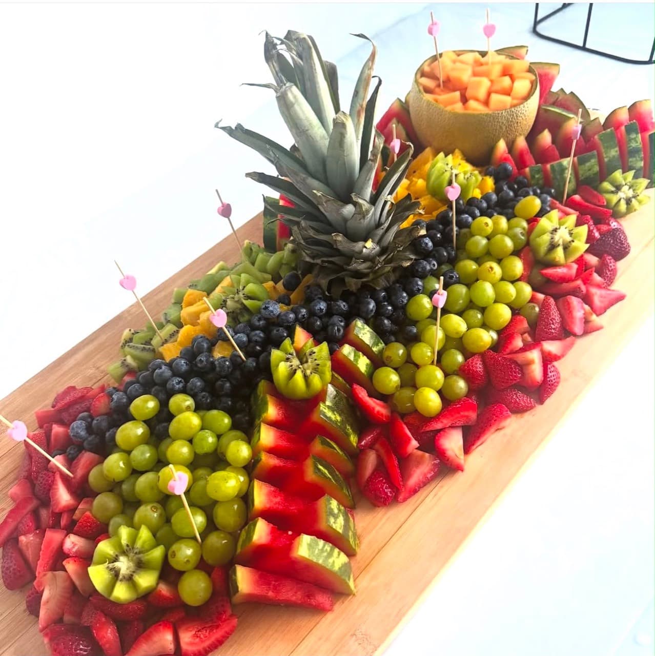 Colourful fresh fruit grazing table